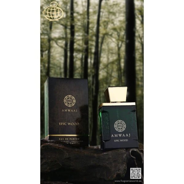 ⁦Amwaaj Epic Wood by Fragrance World בהשראת Epic Man Amouage בושם לגבר | 100 מ”ל או דה פרפיום⁩ – תמונה ⁦2⁩