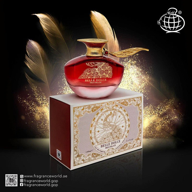 Belle Dolce Red Delice Fragrance World בהשראת Eden Juicy Apple | 01 Eau De Parfum Kayali Fragrances בושם יוניסקס | 100 מ"ל או דה פרפיום – תמונה 2